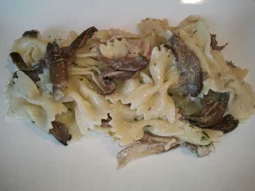 Farfalles aux pleurotes (recette de Mary tm)