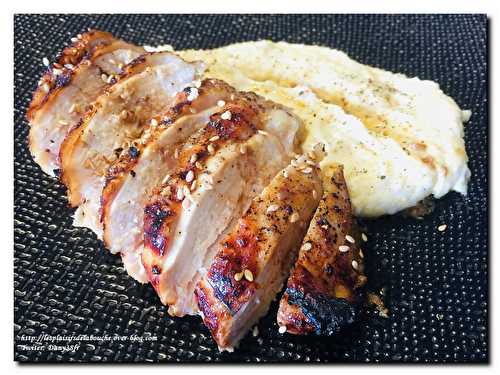Filet de poulet Teriyaki et sa polenta crémeuse - Les plaisirs de la bouche