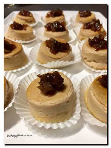 Flan de foie gras et son confit d'oignon