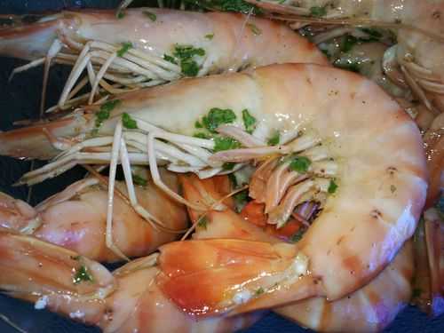 Gambas au basilic