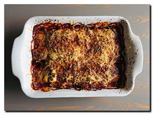 Gratin d'aubergine à la tomate version rapide