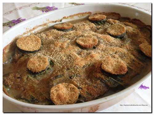 Gratin de courgettes au roux brun