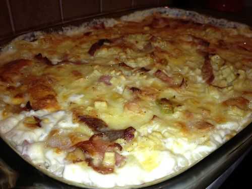 Gratin de crozet au jambon et reblochon (Croziflette)