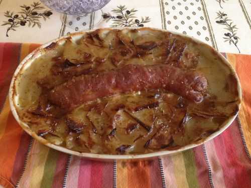 Gratin de pomme de terre à l'andouille