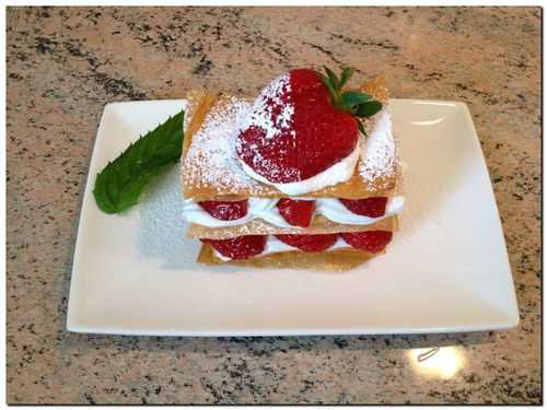 Mille feuilles fraise chantilly