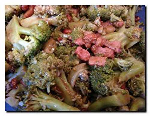 Salade de brocolis aux lardons et vinaigre balsamique - Les plaisirs de la bouche