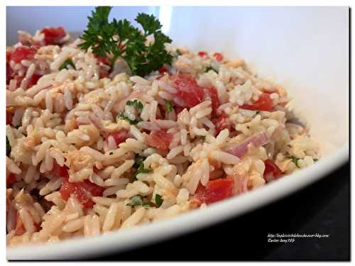 Salade de riz au poissons - Les plaisirs de la bouche