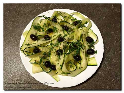Tagliatelles de courgette aux olives - Les plaisirs de la bouche