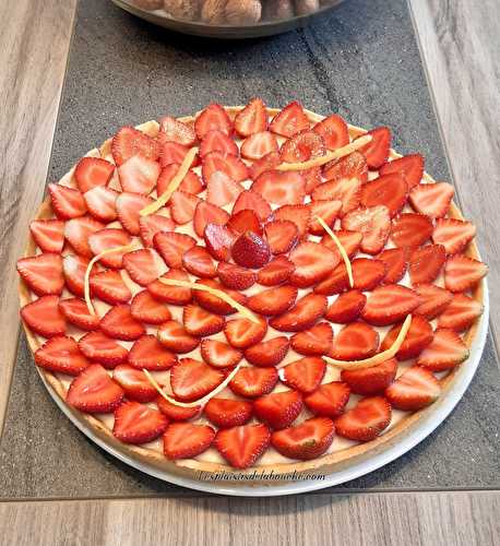 Tarte aux fraises crème diplomate