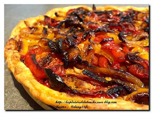 Tarte aux poivrons thon et tomates
