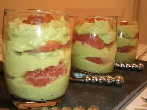 Verrines avocat pamplemousse