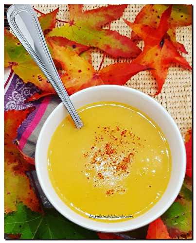 Velouté de citrouille au gingembre et piment d'Espelette