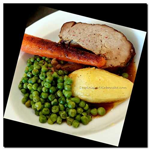 Gigot d'agneau désossé accompagné de légumes