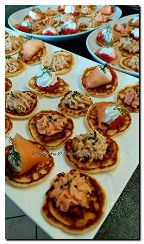 Assortiment de blinis.