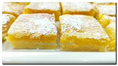 LEMON BAR ou BARRE AU CITRON (pour air fryer ou au four)