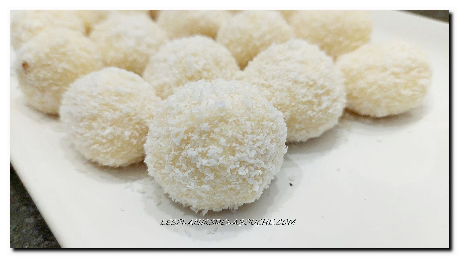 Truffes chocolat blanc noix de coco