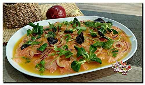 Carpaccio de saumon aux fruits de la passion