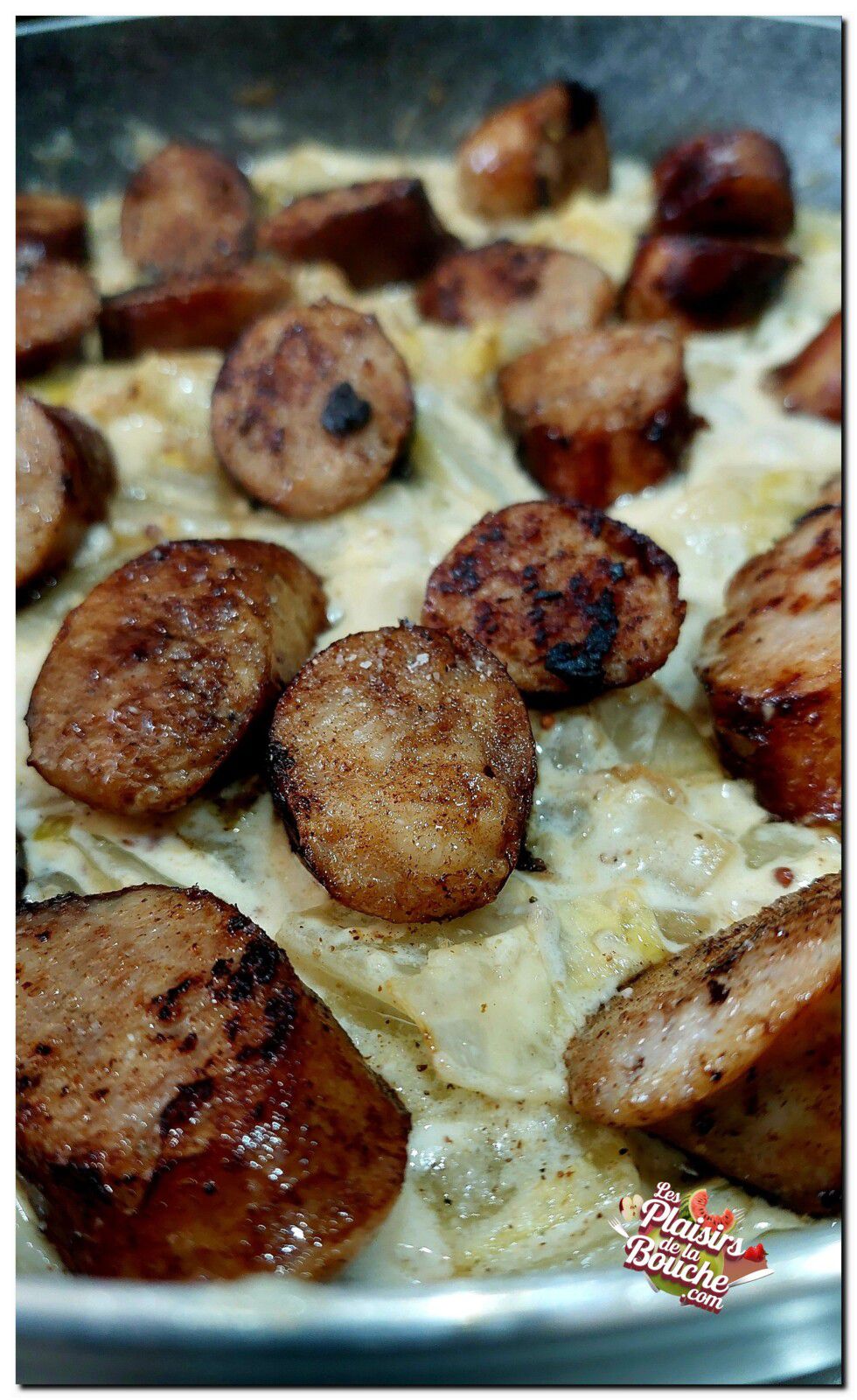 Fondue d'endives aux saucisses