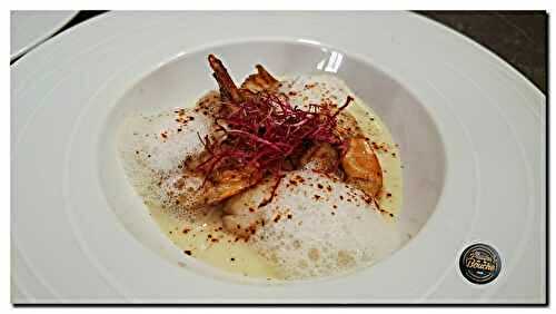 Gambas et Saint-Jacques, sauce au vin blanc