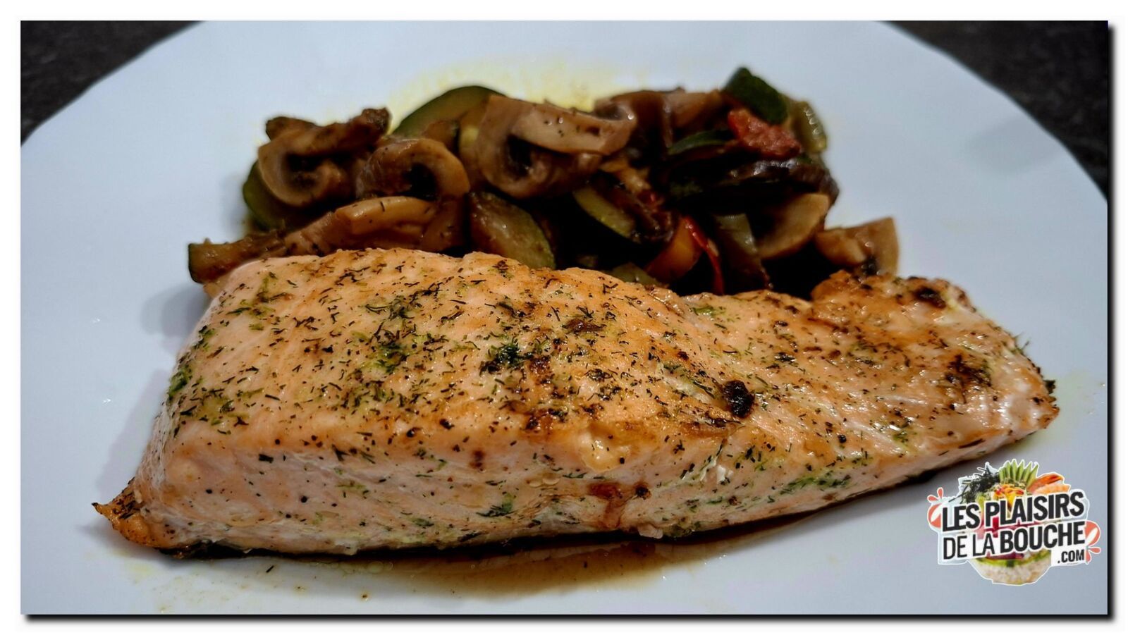 Poêlée de légumes et saumon à la plancha