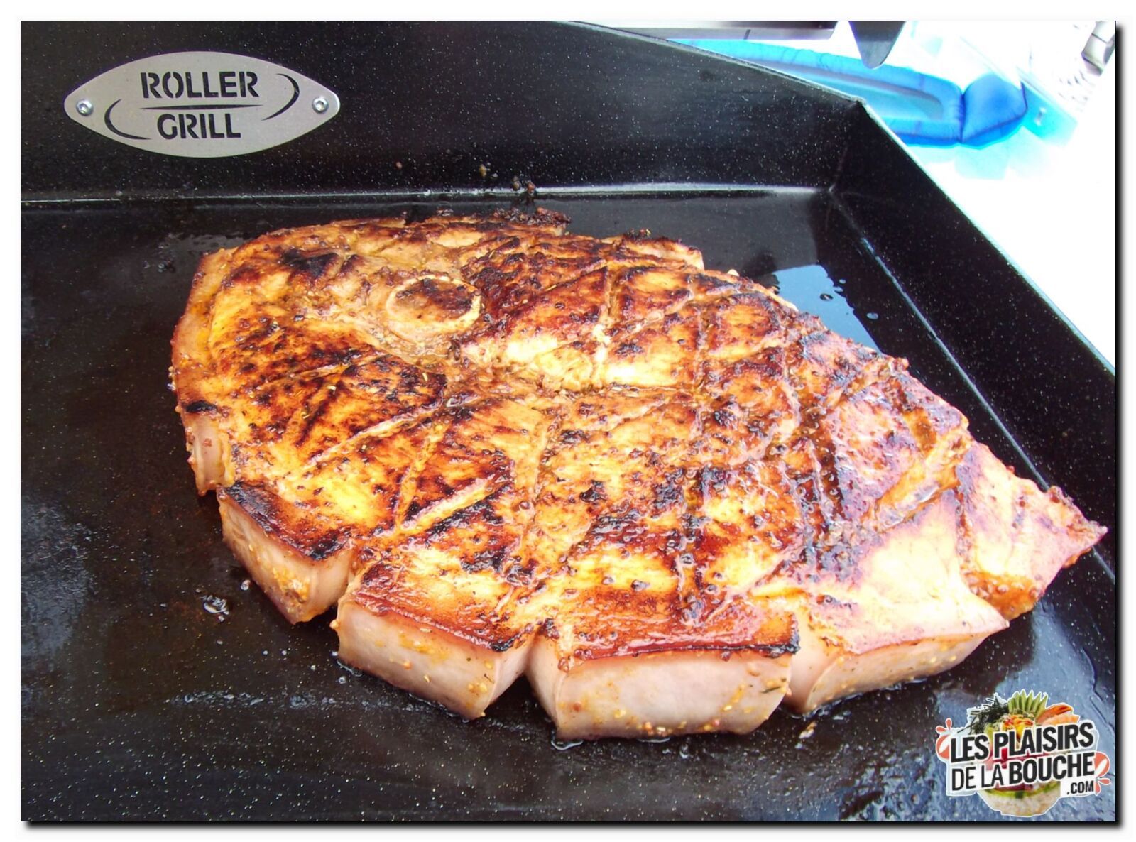 Rouelle de porc marinée cuite à la plancha