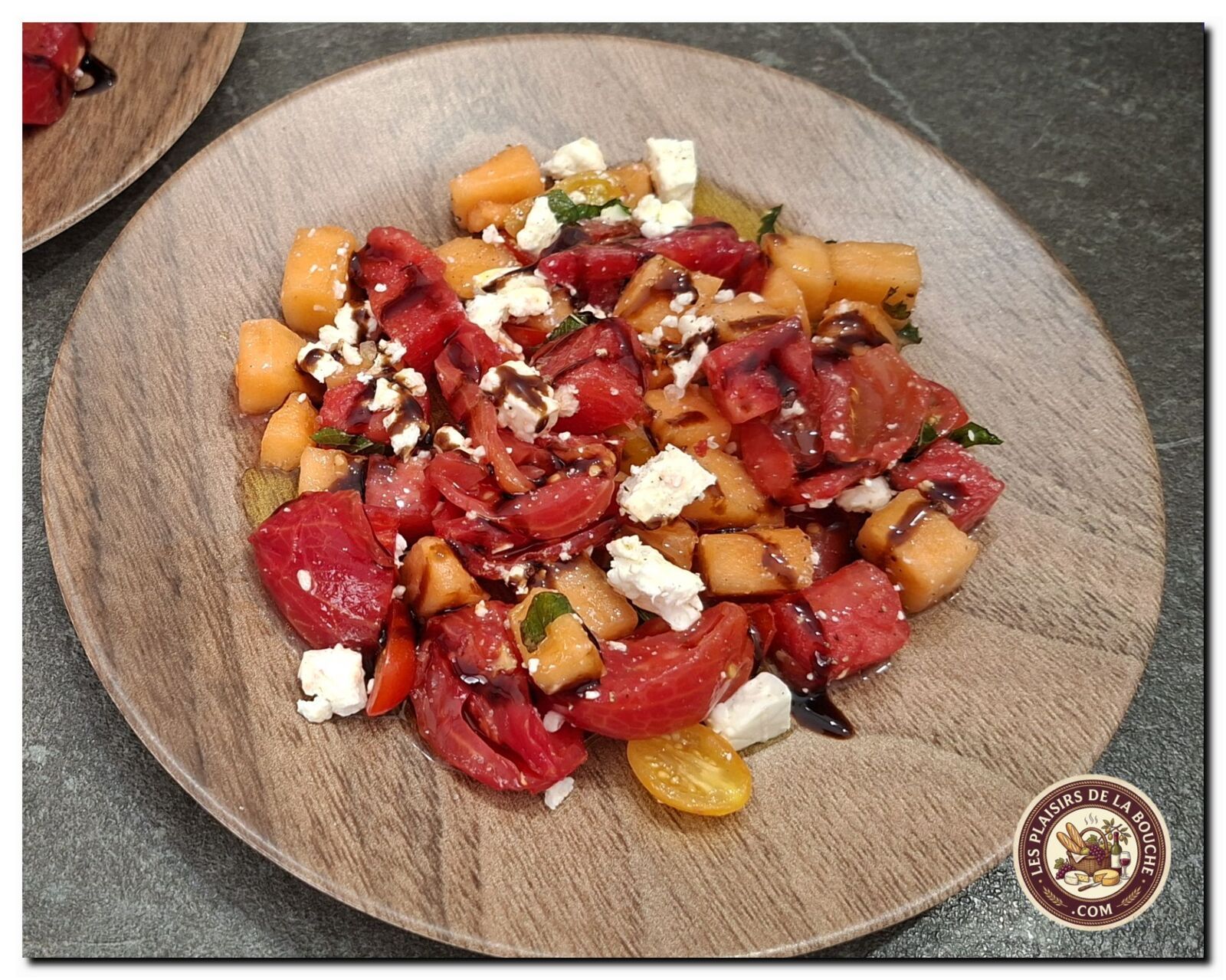 Salade Soleil d'Été : tomates, pastèque, melon & feta