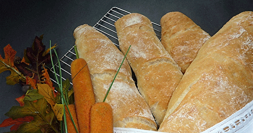 Baguettes de pain sans pétrissage + un beau livre à gagner