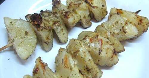 Brochettes de pommes de terre