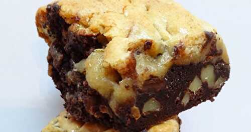 Brownie et blondie en étagé