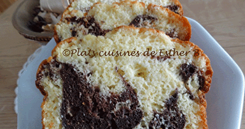 Cake marbré au lemond curd et au chocolat