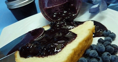 Confiture de bleuets et de chocolat noir