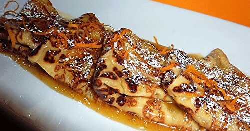 Crêpes avec sauce à l'orange