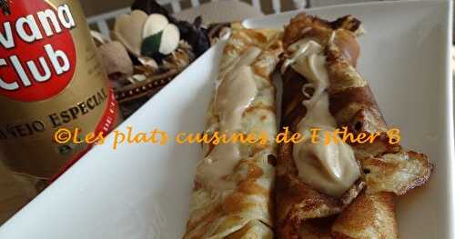 Crêpes fines à la vanille et rhum brun