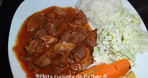 Cubes de boeuf aux champignons