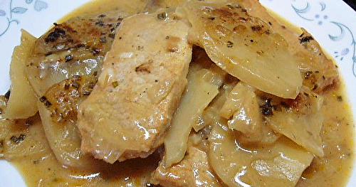 Fricassée de côtelettes de porc