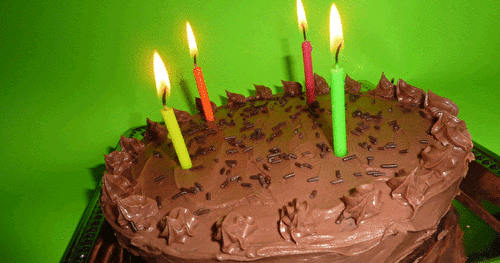 Gâteau d’anniversaire (mon blog a déjà 4 ans)