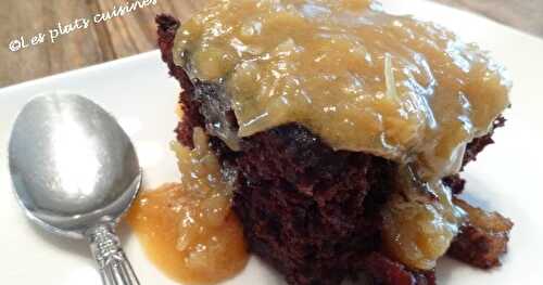 Gâteau monsieur au chocolat et à la salade de fruits