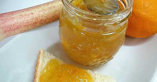 Marmelade à la rhubarbe et orange