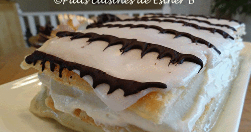  Mille-feuilles à la crème pâtissière et  crème chantilly