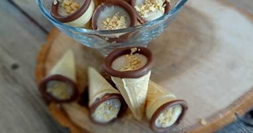 Mini-cornets au beurre d'érable et chocolat  