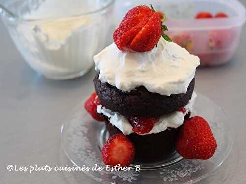 Mini-shortcakes choco-fraises 