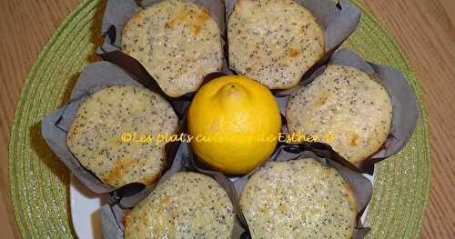 Muffins au citron, pavot et chocolat blanc