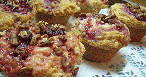 Muffins au fromage, à la confiture et aux pacanes