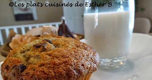 Muffins aux bananes et aux brisures de chocolat