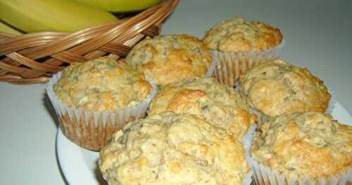 Muffins aux bananes et brisures de chocolat