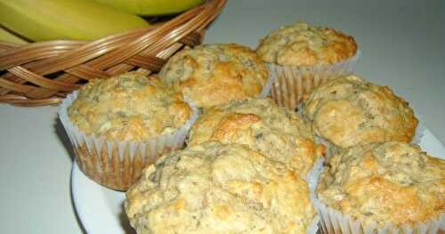 Muffins aux bananes et brisures de chocolat