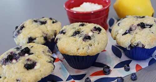 Muffins aux bleuets, citron et fromage cottage 