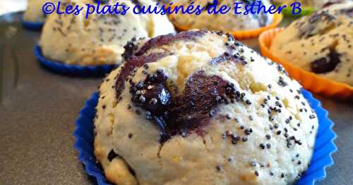 Muffins aux bleuets, citron et graines de pavot