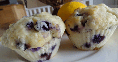  Muffins aux bleuets et gingembre frais