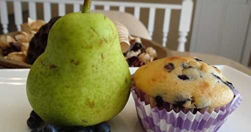 Muffins aux bleuets et poire